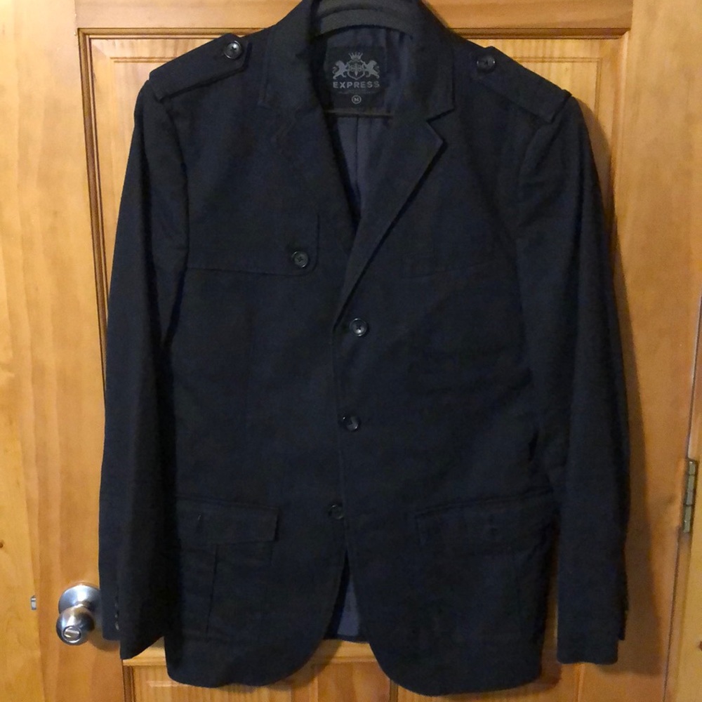 Dark grey Military stile express blazer